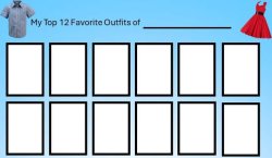 top 12 favorite outfits of blank Meme Template