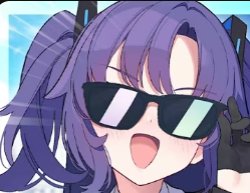 Yuuka with Sunglasses Meme Template