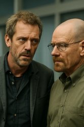 House and Walter White Meme Template