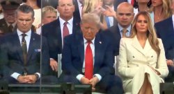 Hegseth, Trump & Melania, bored rigid at Trump's vanity parade Meme Template