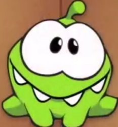 Cute om nom Meme Template