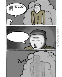 Oh my God! It's...! "..." Poof Meme Template