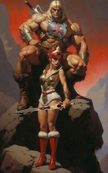 He-Man & Teela Meme Template