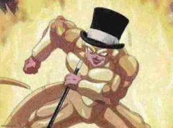 Fancy Frieza but grainy Meme Template