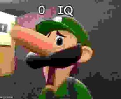 0 iq luigi Meme Template