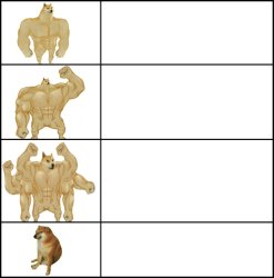 Buff doge choices Meme Template
