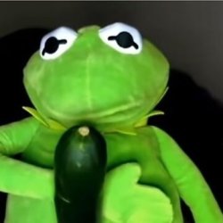 Kermit eggplant Meme Template