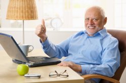 old guy smiling Meme Template