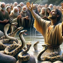 a brood of vipers amidst, John the baptist riverside immersings Meme Template