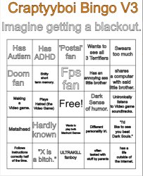 Craptyyboi bingo v3 Meme Template
