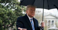 Trump in the Rain Meme Template