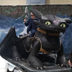 The Doctor riding Toothless Meme Template
