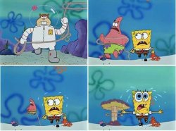 Bob esponja corriendo Meme Template