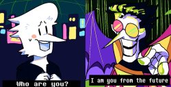 Spamton past and future V2 Meme Template