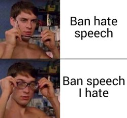 Liberals' hate speech Meme Template