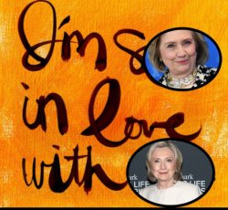 Hillary Heart Throb Meme Template