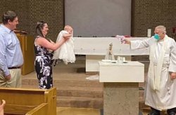 Priest Gun Baby Covid Meme Template