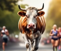 Marathon cow Meme Template