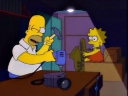 Homer fixing camera Meme Template