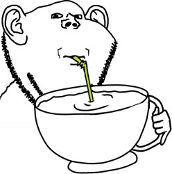Impjak Sipping Large Cup With Straw Meme Template