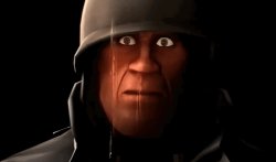 Soldier afraid Meme Template
