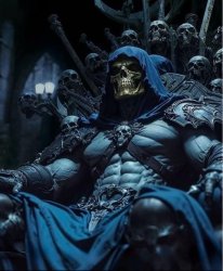 Skeletor chair Meme Template