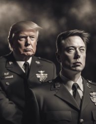 Donald Trump Elon Musk neo-Nazi Achtung Sieg Heil Meme Template