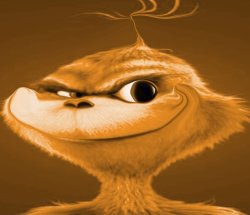 grinch but he's ate too many chicken nuggets Meme Template