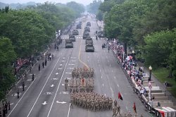 Trump Birthday Parade fiasco - more soldiers than spectators Meme Template