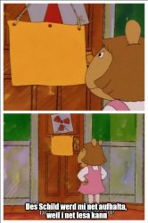 Des Schild wer mi not aufhalta Meme Template