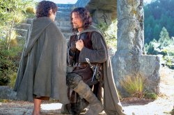 Aragorn pledging Frodo LotR Meme Template