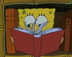 spongebob reading Meme Template