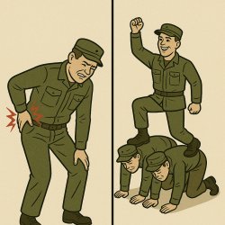 On my back Meme Template