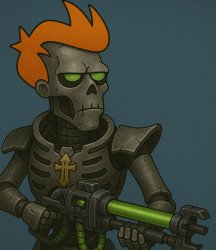 Not sure Fry as WH40K Necron Meme Template