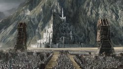 Orcs March on Minas Tirith in response to Aragorn Meme Template