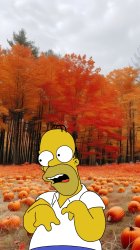 Autumn Fall Homer Meme Template