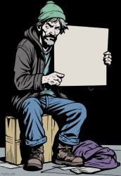 Homeless Begger Meme Template