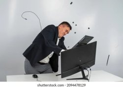 Computer rage Meme Template