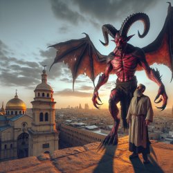 devil took him to the holy city and placed him on the highest po Meme Template