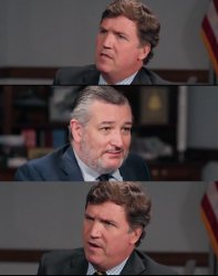 Tucker Carlson interviews Ted Cruz Meme Template