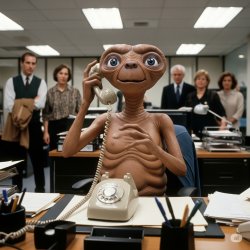 E.T in office Meme Template
