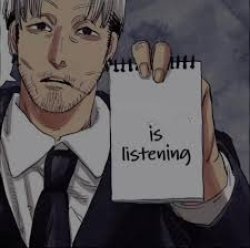 Makima is listening Meme Template