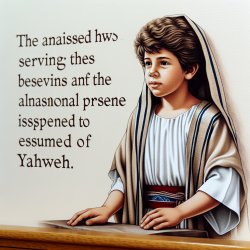 Samuel serving before Yahweh, as a boy wearing a linen ephod. Meme Template