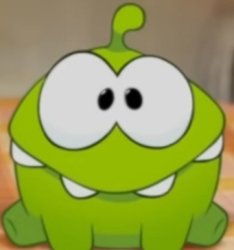 Om nom smiles Meme Template