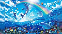 Dolphin Affirmation Rainbow Meme Template
