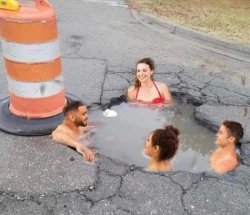 pothole swimming pool Meme Template