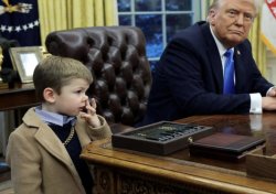 Kid picks nose oval office Meme Template