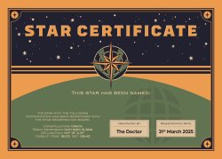 Star certificate template Meme Template
