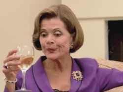 Lucille Drinking Wine Meme Template