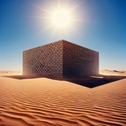 A RECTANGULAR cinderblock BUILDING without windows being baked b Meme Template